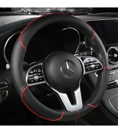 Capa De Volante De Carro De Couro PU Antiderrapante Durável 38CM De Fibra Dinâmica Decoração