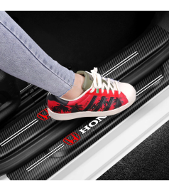 8 Peças Adesivos De Soleira De Porta De Carro Decalques Antiarranhões Para Limiar-Malas Honda Civic XR-V CR-Z CRV HRV Ci